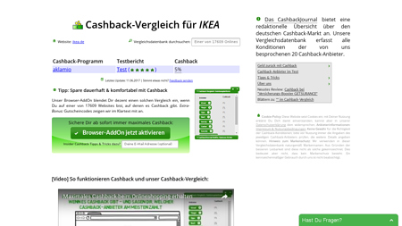 Cashback-Vergleich für IKEA - bis zu 6% Cashback erhalten!